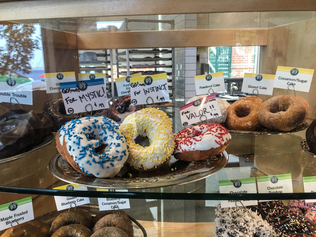 The Pokemon Go phenomenon continues in Top Pot Donuts