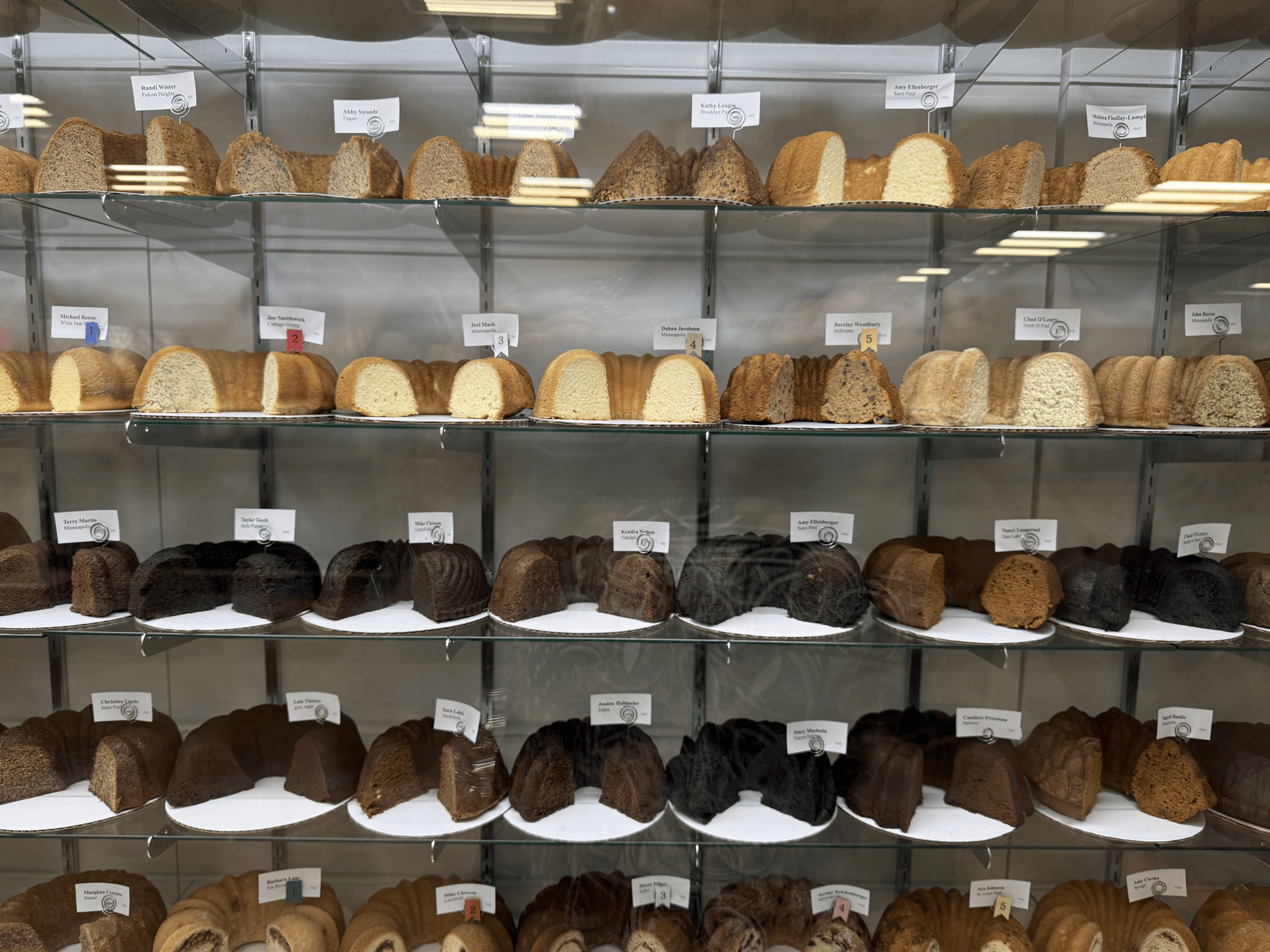 A dizzying array of cakes