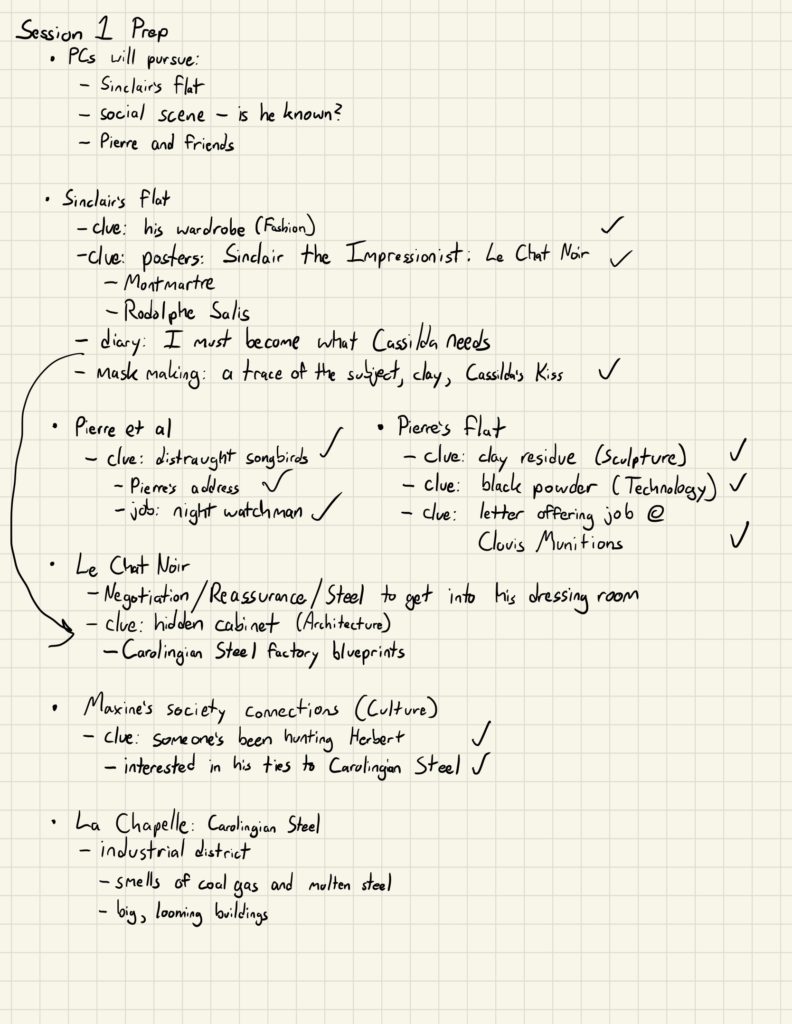 Session 1 planning notes